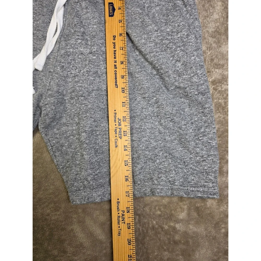 Fleece Factory Mens Heather Gray Sweat Shorts Drawstring Pockets Size Large